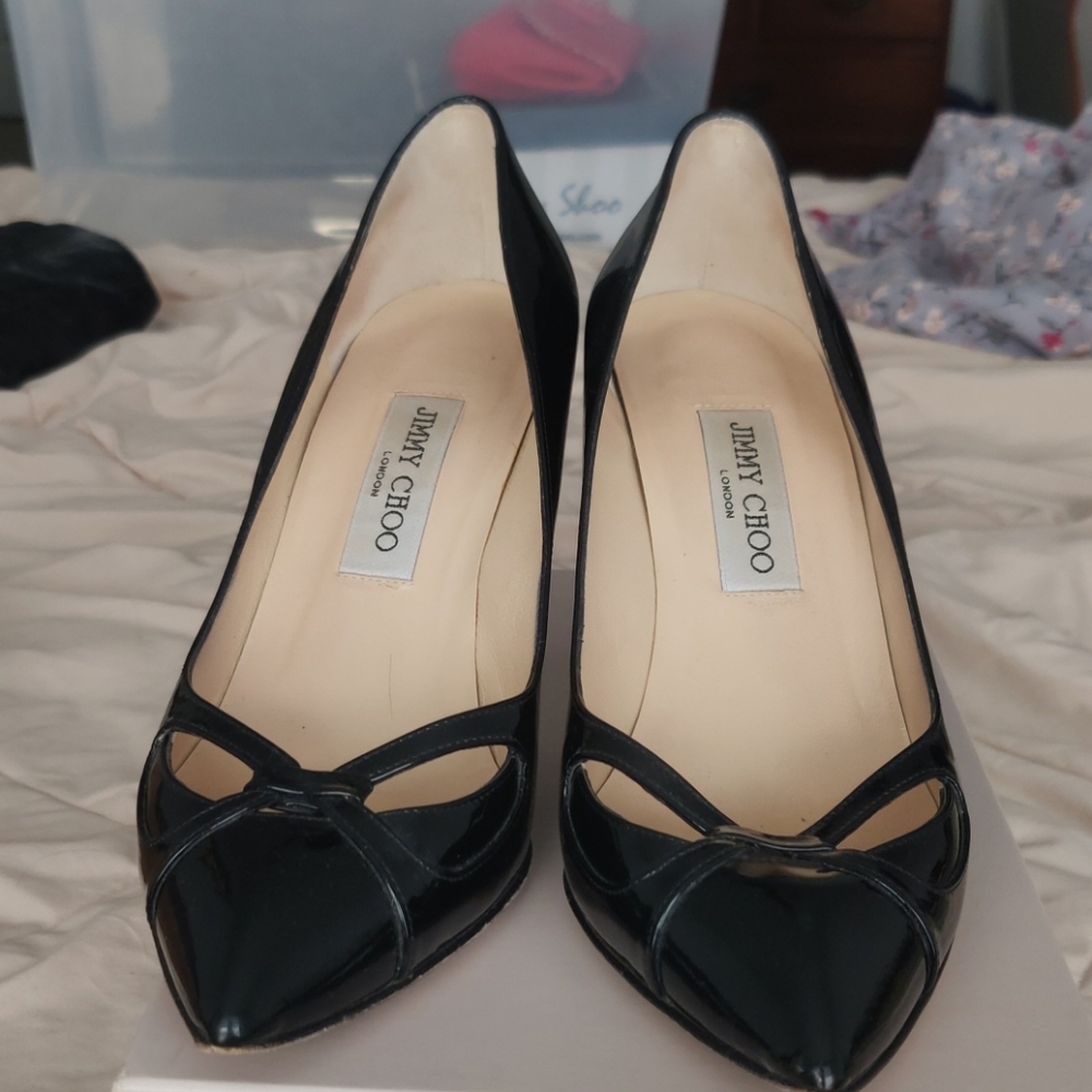 Jimmy choo patent leather heels